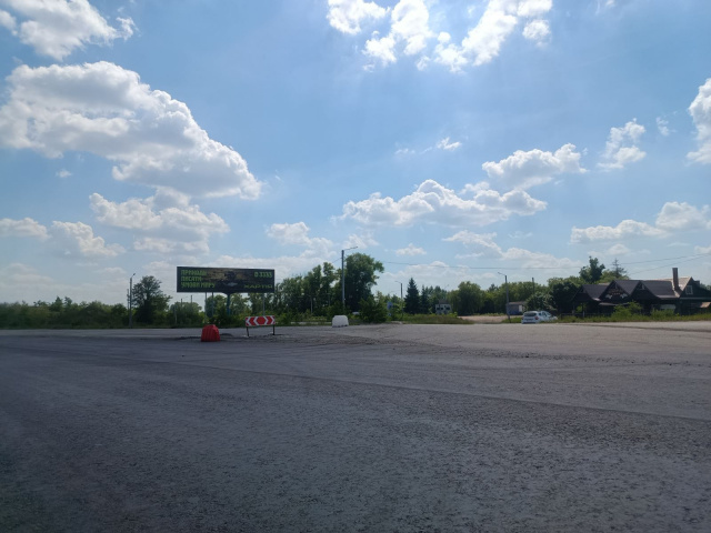 Щит 12x3,  Траса Житомир-Вінниця. Розвилка перед Бердичевом. Напрямок на Бердичів, Вінницю ст.Б