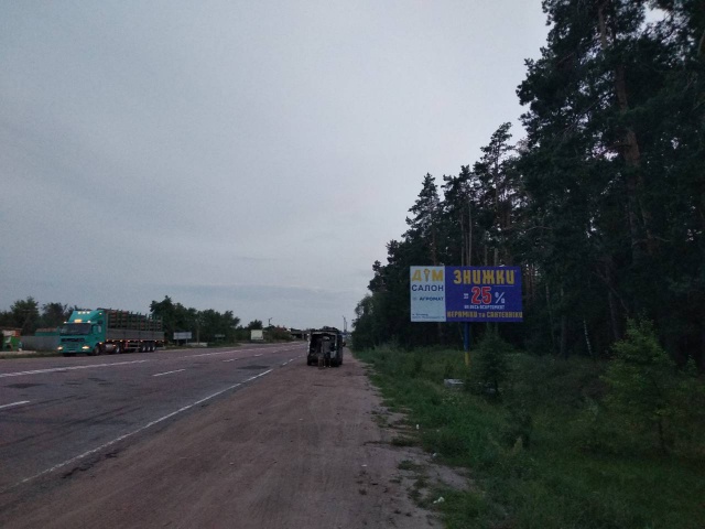 Щит 6x3, Траса Житомир-Коростень с. Оліївка. В'їзд в Житомир зі ст.Коростеня ст А Щит 6x3, Траса Житомир-Коростень с. Оліївка. В'їзд в Житомир зі ст.Коростеня ст А