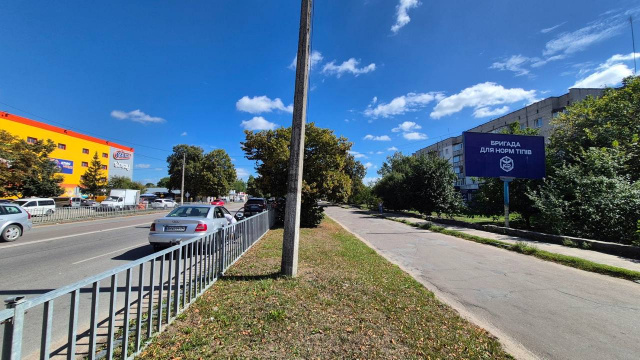 Щит 6x3,  Коростишів в. Київська 103, центральна вулиця, напрямок з Житомира на Київ, напроти с/м "ФУРШЕТ", ст А